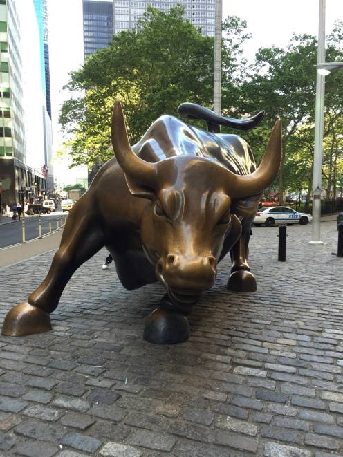 The famous Bull in the heart of the Financial District is right outside the JDRF offices on 26 Broadway