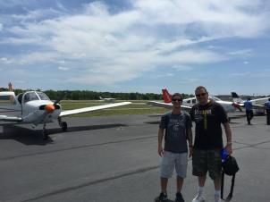 Cousin Randy and I before taking off