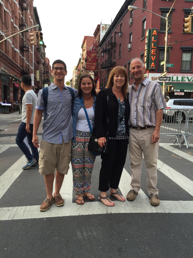 My family and I in Little Italy